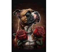 1000 Piece Jigsaw Puzzle, Rose Boxer Dog Pet Art, Medium Difficulty Design, Fun Family Leisure Activity, Home Wall Decoration