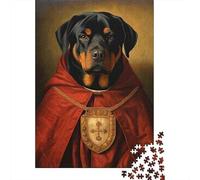 1000 Piece Jigsaw Puzzle, Rottweiler The Pope, 38x26cm/1000pcs, for Adults, Indoor Puzzle Activity, Weekend Downtime And Cosy Evenings