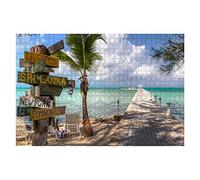 1000 Piece Jigsaw Puzzle Rum Point Dock And Signpost Cayman Islands Stock Pictures Royalty Jigsaw Puzzles For Women Printing Difficult Puzzles Educational Games 1000 Piece Jigsaws Puzzles 70x50cm