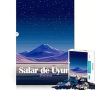 1000 Piece Jigsaw Puzzle Salar De Uyuni, Bolivia at Night Exact Cut Play Smart Brain Toy Relax Time Game Christmas Art Display (38x52cm)