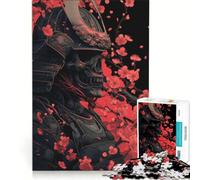 1000 Piece Jigsaw Puzzle Samurai Warriors In Sakura, Brain Teaser Game, Family Activities, with Matching Poster And Trivia Sheet 38x26cm