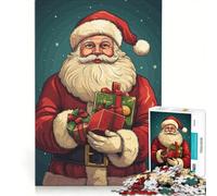 1000 Piece Jigsaw Puzzle Santa Clause Family Game Pattern Assembly with Fully Interlocking Randomly Shaped Pieces 50x75cm