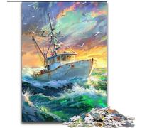 1000-Piece Jigsaw Puzzle Sea Voyage Jigsaw Puzzles Made of cardboard Challenging Brain Teaser for Teenagers, Family Game Night Fun size 38x26CM