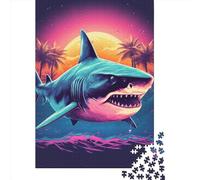 1000 Piece Jigsaw Puzzle Shark Jigsaws Puzzles Paper Puzzle Assembly Toy Family Interactive Game 1000pcs (38x26cm)