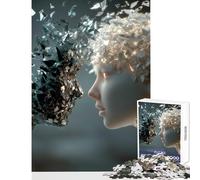 1000 Piece Jigsaw Puzzle Shattered Faces︰ Light And Dark Adult Jigsaw Puzzles Precision Cutting Wishlist with Santa Claus Beautiful Design Game (38x26cm)