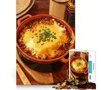 1000 Piece Jigsaw Puzzle Shepherd's Pie Illustration Fine Edge Craft Brain Skill Play Relax Game Play Christmas Art Gift(38x26cm)