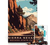 1000 Piece Jigsaw Puzzle Sierra Nevada Fine Edge Craft Brain Skill Play Relax Game Play Christmas Art Gift(38x26cm)