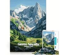 1000 Piece Jigsaw Puzzle Sierra Nevada National Park Spain Poster Flawless Fit Art Brain Boosting Play Rest Time Play Christmas Wall Art (50x75cm)