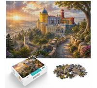 1000 Piece Jigsaw Puzzle, Sintra Portugal Palaces, 1000pcs (52x38cm) | For screen-free Christmas time, this adult jigsaw puzzle with 1000 pieces offers for the Christmas break.
