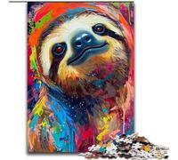 1000 Piece Jigsaw Puzzle Sloth Colourful cardboard Jigsaw Puzzles for Adults size 26x38cm for Home Decor, Ideal Christmas & New Year Gift for Teenagers