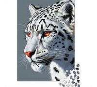 1000 Piece Jigsaw Puzzle, Snow Leopard Portrait(2), 38x26cm/1000pcs, for Adults, Indoor Puzzle Activity, Home Relaxation And Cosy Evenings