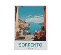 1000 Piece Jigsaw Puzzle，Sorrento Italy vintage travel poster，Adults Children paper Toy Educational Game（38x26cm）-BB83