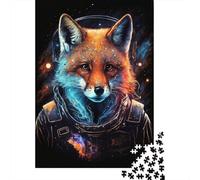1000 Piece Jigsaw Puzzle Space Astronaut Fox Puzzles for Adults Paper Games Jigsaw Challenge Toy Christmas And Birthday Gifts 38x26cm/1000pcs
