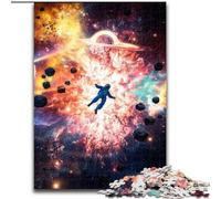 1000 Piece Jigsaw Puzzle Space Explosion Astronaut Made of Wood, Idea, Humorous Artwork, Detailed Artwork 50x75cm An for Christmas Or Birthdays