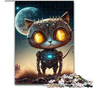 1000-Piece Jigsaw Puzzle Space Mechanical Cat Jigsaw Puzzle Made of cardboard, for Birthdays, Holidays, And Home Decor 1000pcs(26x38cm)