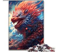 1000 Piece Jigsaw Puzzle Spirit Lion Dragon Made of Wood, Perfect Home Or Office Decor, Ideal 50x75cm DIY Art Decor