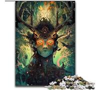 1000 Piece Jigsaw Puzzle Spirit of The Forest Made of Wood, Fun Activity for at Home 50x75cm DIY Decoration Brain Challenging