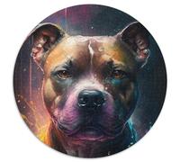 1000 Piece Jigsaw Puzzle Staffordshire Bull Terrier Dog Cardboard Jigsaw for Teenagers & Teens, Ideal Birthday 67.5x67.5cm