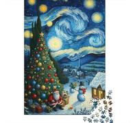 1000 Piece Jigsaw Puzzle, Starry Christmas Night, 38x26cm/1000pcs, for Adults, Relaxing Home Activity And Holiday Downtime