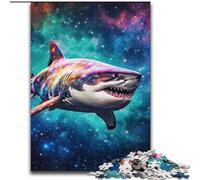 1000-Piece Jigsaw Puzzle Starry Night Sharks Jigsaw Puzzle Made of Wood,for Teenagers, Family Interactive Game, Challenge Gift 1000pcs(50x75cm)