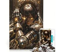 1000 Piece Jigsaw Puzzle Steampunk Maid with Mechanical Arm, Brain Teaser Game, Family Activities, with Matching Poster And Trivia Sheet 38x52cm