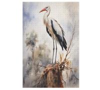 1000 Piece Jigsaw Puzzle Stork for Adults Wooden Puzzles Educational Game Challenge Toy （78×53cm）