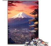 1000-Piece Jigsaw Puzzle Sunset at Mount Fuji Jigsaw Puzzle Made of Wood,for Teenagers & Teens, Ideal Birthday 1000pcs(50x75cm)
