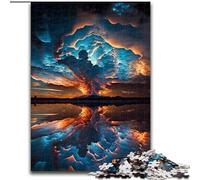 1000 Piece Jigsaw Puzzle Sunset Beach Storm Puzzle Made of cardboard,Family Interactive Game, Brain Teaser Gift, Educational Toy 1000pcs(26x38cm)