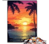 1000 Piece Jigsaw Puzzle Sunset from An Islandhet Puzzle for Teenagers, Couples, And Friends for Birthdays, Christmas (size : 26x38cm)