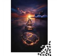 1000 Piece Jigsaw Puzzle, Sunset Path to The Horizon, 70x50cm/1000pcs, for Adults, Thoughtful Gift Idea, Screen-Free Leisure And Time at Home