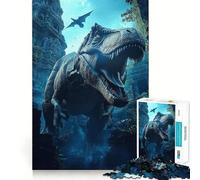 1000 Piece Jigsaw Puzzle T-Rex In Ancient Ruins Sharp Cut Art Logic Thinking Play Chill Time Play Birthday Fun Gift (50x75cm)