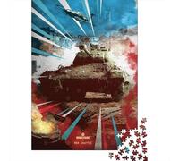 1000 Piece Jigsaw Puzzle, Tank Warfare M24 Chaffee, 38x26cm/1000pcs, for Adults, Thoughtful Gift Idea, Family Activity And Evening Downtime