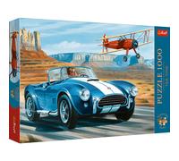1000 Piece Jigsaw Puzzle Tea Time The Desert Race Classic Sports Car & Biplane
