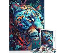1000 Piece Jigsaw Puzzle The Attentive Jaguar Educational Games Precision Cutting Anti-Stress Toys Birthday Present,Travel Gifts, (50x75cm)