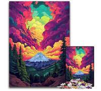1000 Piece Jigsaw Puzzle The Colorful Psychedelics of Mount St. Helens Difficult Puzzles for Adults for Teenagers Family Game Night Brain-Challenging Gift Idea 1000 PCS(75x50cm)