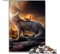 1000 Piece Jigsaw Puzzle The Fox And The Squirrel Puzzle Made of Wood,Family Interactive Game, Brain Teaser Gift, Educational Toy 1000pcs(50x75cm)