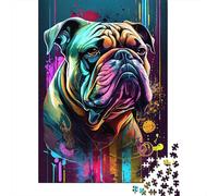 1000 Piece Jigsaw Puzzle, The Gently Bulldog, 38x26cm/1000pcs, for Adults, Shared Puzzle Activity, Quiet Home Time And Time Together
