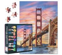 1000 Piece Jigsaw Puzzle The Golden Gate Bridge Jigsaw Puzzles for Adults San Francisco 1000 Piece Puzzles Educational Montessori Landscape Puzzle Finished Size 50x70cm