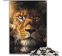 1000-Piece Jigsaw Puzzle The Hiding Lion 1000Pc Adults Jigsaw Puzzle for Teenagers, Family Interactive Game, Challenge Gift (Szie 26x38cm)