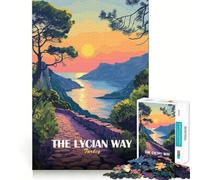 1000 Piece Jigsaw Puzzle The Lycian Way, Turkey Flawless Fit Art Brain Boosting Play Rest Time Play Christmas Wall Art (50x75cm)