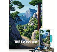 1000 Piece Jigsaw Puzzle The Lycian Way, Turkey Neat Edge Decor Problem Solve Fun Easy Time Fun Xmas Decor Gift(38x26cm)