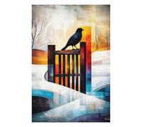 1000 Piece Jigsaw Puzzle, The Magpie - Monet Inspired - Geometric Winte