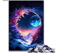1000 Piece Jigsaw Puzzle The Mysterious Moon cardboard Puzzles size 26x38cm Relaxing Entertainment, Home Decor