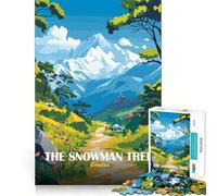 1000 Piece Jigsaw Puzzle The Snowman Trek, Bhutan Neat Edge Decor Problem Solve Fun Easy Time Fun Xmas Decor Gift (50x75cm)