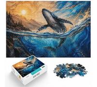 1000 Piece Jigsaw Puzzle, The Whale's Song Resin Art, 1000pcs (40x28cm)