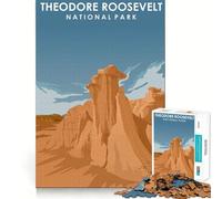 1000 Piece Jigsaw Puzzle Theodore Roosevelt Park Neat Edge Decor Problem Solve Fun Easy Time Fun Xmas Decor Gift(38x26cm)