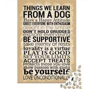 1000 Piece Jigsaw Puzzle, Things We Learn From A Dog, 52x38cm/1000pcs, for Adults, Winter Indoor Activity, Home Relaxation And Cosy Evenings