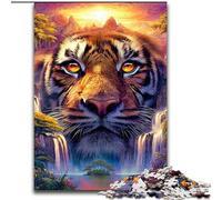 1000-Piece Jigsaw Puzzle Tiger Falls Adult Jigsaw Puzzles 1000 Pieces Engaging Family Game Night Activity (Size 50x75cm)