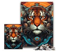 1000-Piece Jigsaw Puzzle Tiger Warrior Impossible Jigsaw Puzzles for Adults 26x38 cm for Teenager & Families, Perfect DIY Decor & Brain-Teasing Challenge