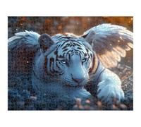 1000 Piece Jigsaw Puzzle, Tiger & Wing Wall Art, Wooden Puzzle, 1T#868